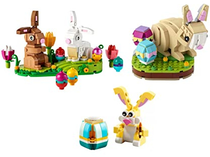 Lego Easter Gift Sets Rabbit 40523 Sheep 40380 Easter Bunny 40463 Creator Bunny & Egg 30583 Build Easter Fun Activity Sticker Book (Easter Rabbits Display / Lego Easter Bunny / Creator Easter Bunny)