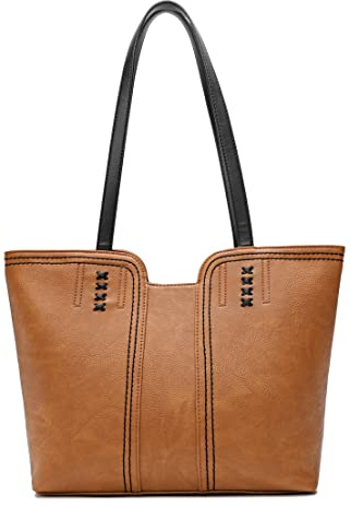 Montana West Tote Bag for Women Top Handle Satchel Purse Oversized Shoulder Handbag Hobo Bags Brown Christmas Gift MWC-118BR