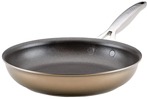Anolon Ascend Hard Anodized Nonstick Frying Pan/Skillet - Good for All Stovetops (Gas, Glass Top, Electric & Induction), Dishwasher & Oven Safe with Stainless Steel Handle,10 Inch - Bronze