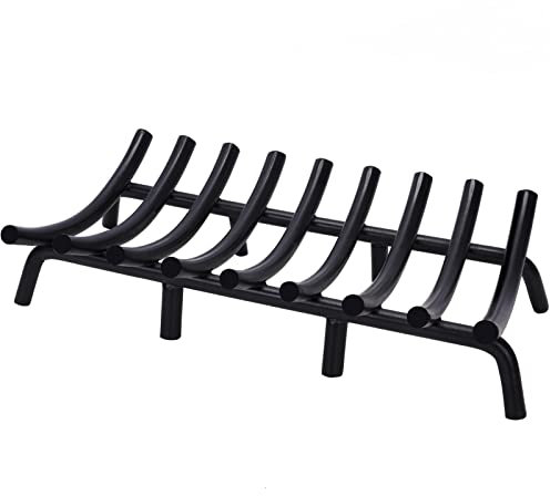 Fire Pit Grate - 23 Inch Fireplace Grate 3/4 Heavy Duty Firewood Stove Log Holder Rack Grates Solid Round Steel Indoor Outdoor Camping Chimney Hearth Wood Burning Fireplace Accessories Tools