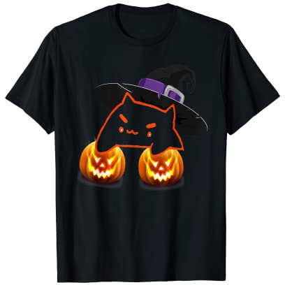 Niedliches lustiges Spooktober Bongo Katze Halloween Edition Shirt T-Shirt