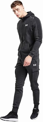 Under Armour Tuta da uomo Threadborne, Nero/Carbone, XL