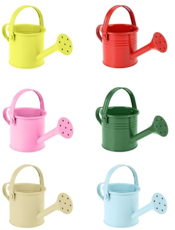 Yardwe Annaffiatoi Per Bambini: Mini Vasi Per Bambini Piccoli Per Piante Da Interni Ed Esterni 6 Pezzi (Colori Assortiti)