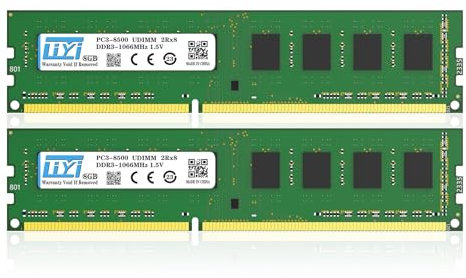 LIYI DDR3 - Kit de 16 GB (2 x 8 GB) 1066 MHz (PC3-10600) 240 pines 1.5 V CL7 UDIMM Modelo de memoria sin BUFFERED sin ECC para PC de sobremesa, actualización de memoria RAM