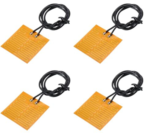 QUARKZMAN Heizfolie Heizplatte 4,2W 5V Polyimid Heizpad 32mmx32mm 4 Stück | selbstklebende PI Heizelemente Folie Heizstreifen für konstante Temperatur