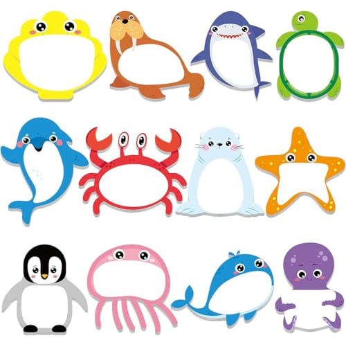 LONZIKP 12Pack 360 Blatt Kleine Haftnotizen Kinder, Cartoon Tier Haftnotiz, Niedliche Mini-Haftnotizen, Klebezettel, Tierförmiger HaftnotizBlock, Schulnotizen, Büronotizen, Geschenke Kinder