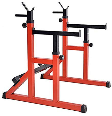 Squat Rack Stand Barbell Free Press Bench Home Gym Adjustable Barbell Rack, Max Load 500Kg Squat Stand Dipping Station Weight Bench Press Stand S