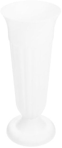 GANAZONO Vase De Cimetière Blanche avec Base pour Fleurs Artificielles Ou Naturelles Pot Commémoratif pour Et Décorations Funéraires