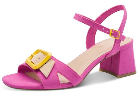 MARCO TOZZI sandalo da donna morbido plantare Feel Me fodera interna morbida estate, rosa (FUXIA COMB), 41 EU