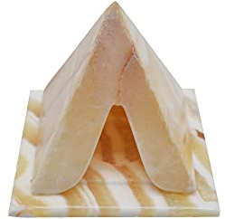 Egyptian Alabaster Pyramid Tealight Holder Base 11.5cm Egyptian Horus Craft