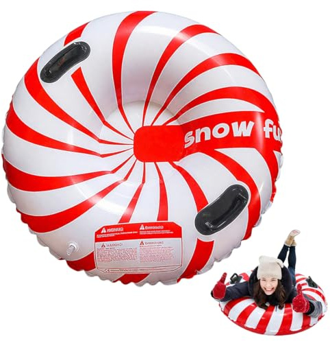 YUPZAR Aufblasbare Schneerutsche 85 cm, Schneetube für Erwachsene und Kinder, Rutschspielzeug für Schnee, Ski und Snowboard, Wintersportaktivitäten, Robustes PVC