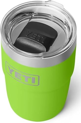 YETI Rambler 8 oz (236 ml) Stackable Cup with Durasip Ceramic Lining, Stainless Steel Vacuum Insulated Coffee Cup with Removable Magslider Lid, Venom