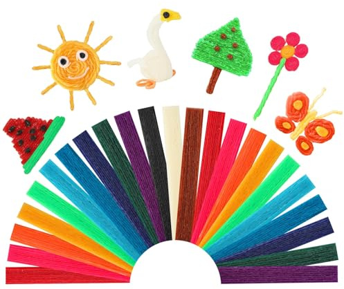 520 Stück 13 Farben Wachs Bastelstäbchen, Biegbare Farbige Wachsstäbchen | Klebrige Wachs Garnstäbchen, Für Handwerk Diy-Kunstzubehör, Heimwerker Kunsthandwerk Schulprojekte