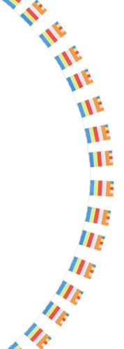 Toyvian Buddhistische Gebetsfahnen Fünf Farben Polyester Windfest Dekor für Innen Außen Tempel Garten Spirituelle Räume Feng Shui Flagge für Buddhistische Segensrituale