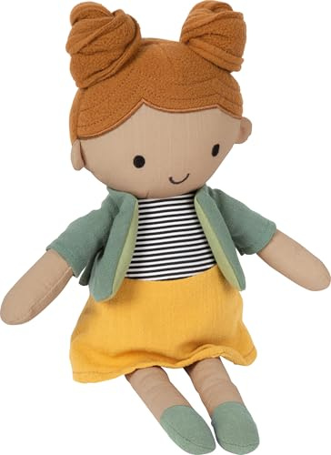 small foot Bambola di stoffa Maya, bambola alta 39 cm, con giacca rimovibile e dettagli, giocattolo per il gioco di ruolo per bambini piccoli, 12779