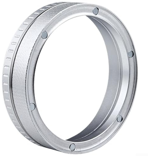 Eawfgtuw Entonnoir de dosage de café magnétique en alliage d'aluminium de style italien avec design en maille, anti-déversement, compatible avec les porte-filtres et cafetières de 51 mm, 54 mm, 58 mm
