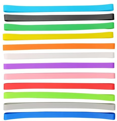VEOIRXU 12 Piezas Bandas Elásticas De Goma Gruesas Grandes Banda De Gomas De Colores Bandas Elásticas Para Oficina Hogar Y Escuela (12 Colores)