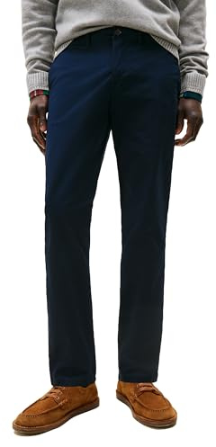 Tommy Hilfiger Men's Chino Pants Stretch Slim-Fit, Navy Blazer 30x33