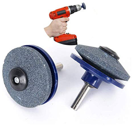 WING Affûteurs pour haches et Couteaux, Aiguiseur de Lames de Tondeuse à Gazon Outil de Jardinage aiguiseur de Lames Universel Outil Rotatif, à Monter sur perceuse,1pcs