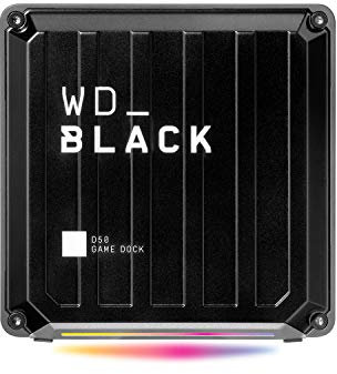 WD_BLACK D50 1TB Game Dock with Ultra-fast NVMe SSD up to 3000 MB/s Customizable RGB lighting with Thunderbolt 3 Connectivity