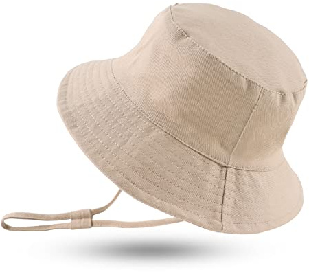 XIAOHAWANG Cappello da Sole per Bambino Cotone Dinosauro Cappelli Ragazzo Ragazza Estivi Bambini Berreti Anti-UV (Cachi, 50cm（12-24mesi）, 12_Months)