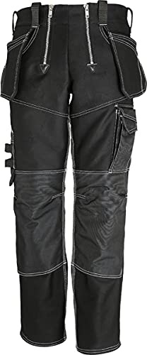 JOB Zunfthose HER[Q] Les Doppel-Pilot schwarz, Knietaschen Herren 46