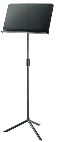K&M 11925 Pupitre d'orchestre noir - Pupitre à musique extensible en continu jusqu'à 128 cm - avec trépied - empilable