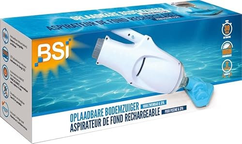 BSI - Aspirateur - sans Fil Et Portable - Rechargeable - pour Piscine - Autonomie 30 MN - Manche Et Câble USB Inclus