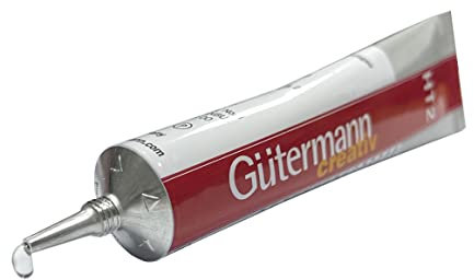 GÜTERMANN - 5 tubi, colla per tessuti HT2, 30 g, trasparente, lavabile, stirabile, ottima qualità (5)