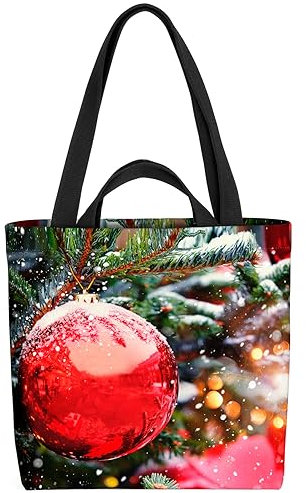 VOID Weihnachtsbaum Kugel Weihnachten Tasche 33x33x14cm,15l Einkaufs-Beutel Shopper Einkaufs-Tasche Bag
