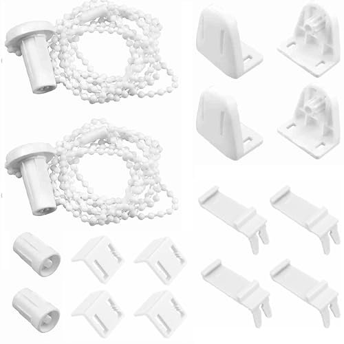 2 Kit Bracket Window, 17 mm Replacement Parts Klemmfix Roller Blind, Fittings Set for Blackout Roller Blind, Side Pull Roller Blind, Double Roller Blind