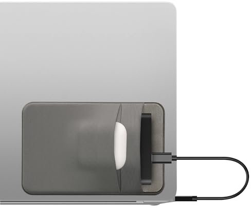 kwmobile Custodia Hard Disk Esterno Compatibile con SanDisk Portable SSD, Samsung T7, Crucial X8, HDD Cover - Case SSD 2 Tasche - Porta Accessori Elettronici - Tessuto Elastico - grigio