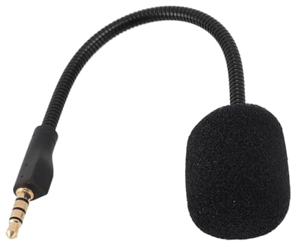 VBESTLIFE Microfono di Ricambio per Ⅰ, Cuffie da Gioco con Jack da 3,5 Mm, Microfono con Asta Staccabile con Schiuma, Omnidirezionale, Plug and Play