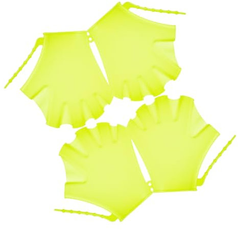 INOOMP Schwimmhandschuhe Kinder Silikon 4 Stück mit Verstellbarem Handgelenkband Schwimmpaddel und Schwimmhäuten Trainingshandschuhe für Pool Tauchen Oberkörpertraining