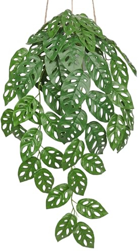 Hängende Kunstpflanze Künstliche Hängepflanze im Topf Kunsthängepflanzen | Arborus 72 CM Künstliche Pflanze Künstliche Dekopflanzen Zimmerpflanzen für Grün Deko Zimmer Deko
