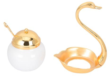 COLLBATH Azucarero De Aluminio Contenedor De Elegante Para Cocina Almacenamiento De y Dulces Diseño y Para Decoración De Mesa y
