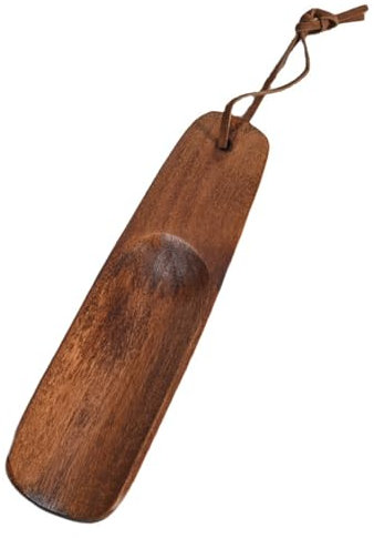 1 Stück Schuhlöffel Klein,15.5CM stabiler Schuhanzieher mit hängendem Seil,Schuhlöffel Holz,Schuhlöffel Kurz,Mini Schuhanzieher Kurz aus Holz Für Männer Frauen Kinder