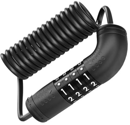 Motorradhelm-Schloss – Kombinations-Fahrradschloss, Gepäck-Kabelschloss, einziehbares Fahrradschloss, Fahrrad-Helmschloss für Outdoor-Sport, Reisende, Gepäck, Rucksäcke