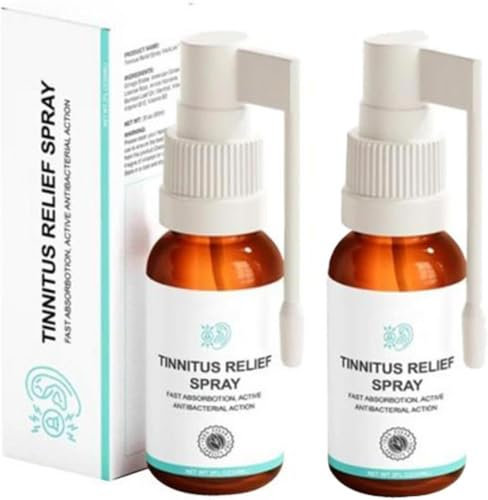 Medilisk Tinnitus Relief Spray, Medilisk Ear Spray, Quick Relief of Discomfort Spray, Ear Calm Spray, Natural Ingredients Tinnitus Relief Spray for Ringing Ears(2PCS)