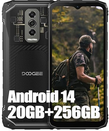 DOOGEE Blade 10 Ultra 20Go+256Go Telephone Portable Incassable 2025, Android 14 Téléphone Débloqué, 5150mAh, 50MP+8MP, 6.56HD+ 90Hz Smartphone Incassable Etanche, Dual 4G LTE,GPS,NFC,OTG,Widevine L1