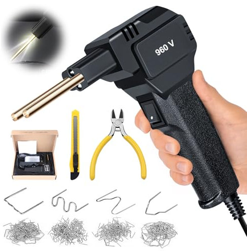 BORDEAG Soudure Plastique: Kit Complet Avec Moteur Puissant De 220W, Pour Kit De Réparation Automobile, Soudure Plastique Efficace, Robuste Et Durable (Noir)