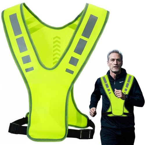 AXERHK Warnweste, Warnwesten Auto, Standardgröße Reflektierende Warnwesten, Warnweste Erwachsene mit Reflektorstreifen, Warnweste Auto für Läufer, Radfahrer, Vermesser und Verkehrsarbeiter