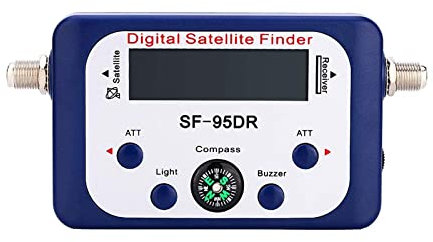 DIKAMAN Buscador de satélites Buscador de señal de TV de buscador de satélite de visualización Digital for DVB -S DVB-S2 con Puntero de brújula para Ajustar la Antena parabólica