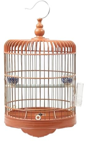 Papageienkäfig Runder Vogelkäfig Vogelkäfige Vintage Vogelträger Hängender Flugkäfig Mit Futterspender Für Kleine Vögel Papagei Für Drinnen Draußen