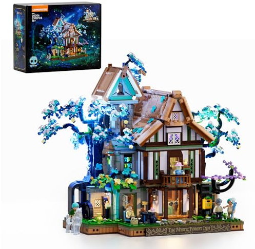 Lumibricks Posada Silvana Bloques con Luz, 3120 Pcs, Set De Construcción Élfico Mágico del Bosque Fantástico, Idea de Regalo para Adolescentes & Adultos Aficionados a los Juguetes, 20006