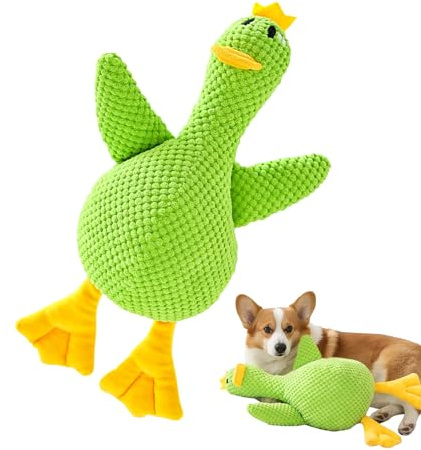 Dopsyesn Canard Apaisant | Peluche À Mâcher pour Chien Cadeau Jeu Interactif Couineur Antistress | pour Détente Sommeil Voyage Jeu Intérieur Chiot Dentition Caisse Transport