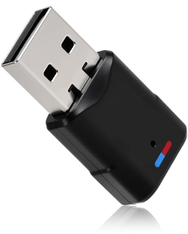 Adaptateur USB Bluetooth 5.3 pour PS4/PS5/PC/Switch Console, Audio Dongle Bluetooth 5.3 Clé Adaptateur USB 3 Mbit/S émetteur Récepteur Bluetooths Faible Latence pour Windows/Casques/Enceintes/Macos