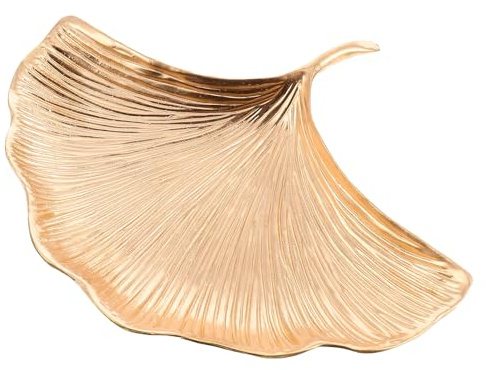 ifundom Plateau de Rangement Bijoux Forme Ginkgo Support Décoratif de Table Boîte de Rangement Polyvalente pour Bijoux Facile à Nettoyer pour Armoires