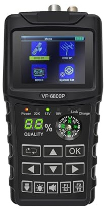 VF6800P Digital Sat Finder Compatible con DVB T2/S2/C Sat Finder Receptor de TV por satélite DVB-T2 sintonizador de señal Fácil de localizar