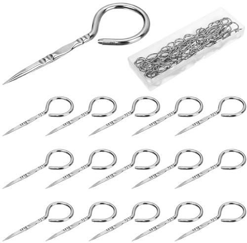 50 Stainless Steel Grill Pins Reusable Metal Round BBQ Skewer Stainless Steel Food Steak Skewer Mini Short Barbecue Accessories Connecting Fruits & MeatI for Baking Camping Family Gatherings